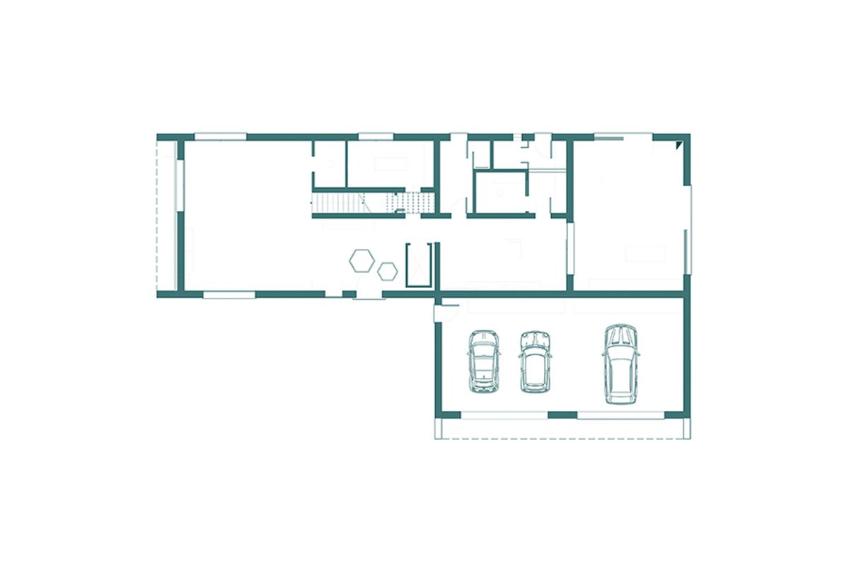 pianta villa con terrazzo di 70mq