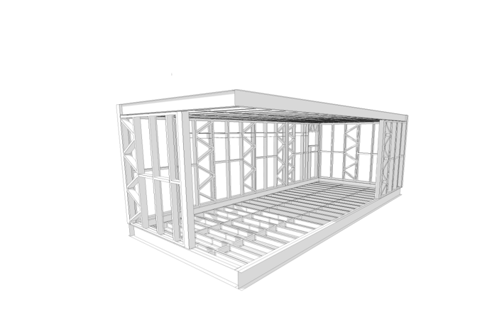 Ottagono struttura lodge steel frame
